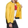 imageTommy Hilfiger Mens Lightweight Varsity Rib Knit Bomber JacketYellow Poly