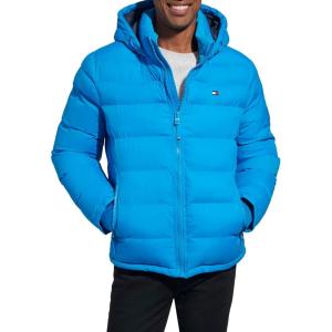 imageTommy Hilfiger Mens Hooded Puffer Jacket Standard and Big ampamp TallBright Blue