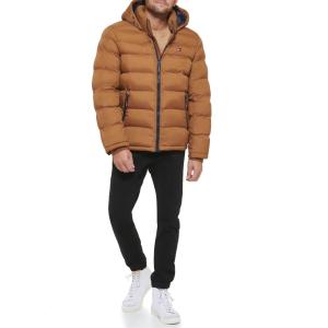 imageTommy Hilfiger Mens Hooded Puffer Jacket Standard and Big ampamp TallNutmeg