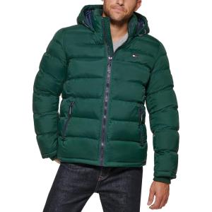imageTommy Hilfiger Mens Hooded Puffer Jacket Standard and Big ampamp TallPine