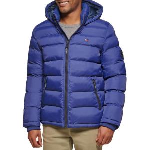 imageTommy Hilfiger Mens Hooded Puffer Jacket Standard and Big ampamp TallRoyal Blue