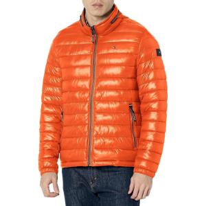 imageTommy Hilfiger Mens Water Resistant Ultra Loft Down Alternative Puffer JacketBurnt Orange