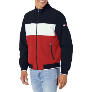 imageTommy Hilfiger Mens Yachting Bomber JacketMidnightIceRed Colorblock