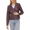 imageLevis Womens The Classic Faux Leather Moto Jacket Regular ampamp Plus SizeBurgundy Red