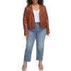 imageLevis Womens The Classic Faux Leather Moto Jacket Regular ampamp Plus SizeCamel Brown