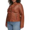 imageLevis Womens The Classic Faux Leather Moto Jacket Regular ampamp Plus SizeCamel Brown