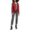 imageLevis Womens The Classic Faux Leather Moto Jacket Regular ampamp Plus SizeDeep Cherry Red