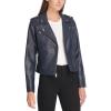 imageLevis Womens The Classic Faux Leather Moto Jacket Regular ampamp Plus SizeNavy
