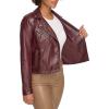 imageLevis Womens The Classic Faux Leather Moto Jacket Regular ampamp Plus SizeOxblood Gloss Pu