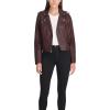 imageLevis Womens The Classic Faux Leather Moto Jacket Regular ampamp Plus SizePort Red