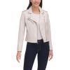 imageLevis Womens The Classic Faux Leather Moto Jacket Regular ampamp Plus SizeWhite Oyster