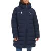 imageTommy Hilfiger Womens Solid Long Puffer Untrimmed Hood Long JacketNavy