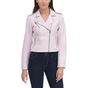 imageLevis Womens The Classic Faux Leather Moto Jacket Regular ampamp Plus SizeBlush Red