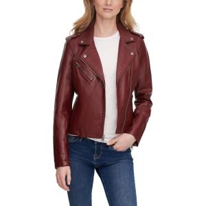 imageLevis Womens The Classic Faux Leather Moto Jacket Regular ampamp Plus SizeCabernet Red
