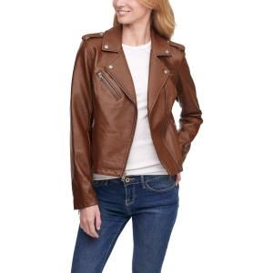 imageLevis Womens The Classic Faux Leather Moto Jacket Regular ampamp Plus SizeDark Brown