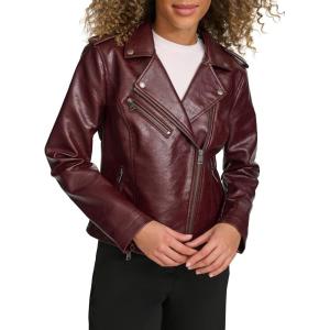 imageLevis Womens The Classic Faux Leather Moto Jacket Regular ampamp Plus SizeFig Gloss Pu