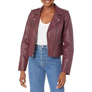 imageLevis Womens The Classic Faux Leather Moto Jacket Regular ampamp Plus SizeWalnut