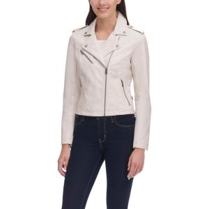 imageLevis Womens The Classic Faux Leather Moto Jacket Regular ampamp Plus SizeWhite Oyster