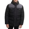 imageLevis Mens Arctic Cloth Quilted Lined Performance ParkaBlackCharcoal