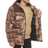 imageLevis Mens Arctic Cloth Quilted Lined Performance ParkaKhaki Camo Colorblock