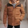 imageLevis Mens Arctic Cloth Quilted Lined Performance ParkaWorker BrownDark Brown