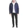 imageLevis Mens Performance Hooded Puffer Trucker Jacket Regular ampamp Big ampamp Tall SizesBlackNavy