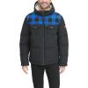 imageLevis Mens Performance Hooded Puffer Trucker Jacket Regular ampamp Big ampamp Tall SizesBlue Buffalo PlaidBlack