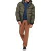 imageLevis Mens Performance Hooded Puffer Trucker Jacket Regular ampamp Big ampamp Tall SizesOlive Solid