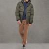 imageLevis Mens Performance Hooded Puffer Trucker Jacket Regular ampamp Big ampamp Tall SizesOlive Solid