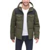 imageLevis Mens Performance Hooded Puffer Trucker Jacket Regular ampamp Big ampamp Tall SizesOliveBlack