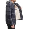 imageLevis Mens Plaid Sherpa Lined Hooded Shirt Jacket Regular ampamp Big ampamp Tall SizesGreyNavy Plaid