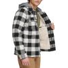 imageLevis Mens Plaid Sherpa Lined Hooded Shirt Jacket Regular ampamp Big ampamp Tall SizesWhite Black Buffalo Plaid New