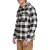 imageLevis Mens Plaid Sherpa Lined Hooded Shirt Jacket Regular ampamp Big ampamp Tall SizesWhite Black Buffalo Plaid New