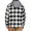 imageLevis Mens Plaid Sherpa Lined Hooded Shirt Jacket Regular ampamp Big ampamp Tall SizesWhite Black Buffalo Plaid New