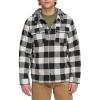 imageLevis Mens Plaid Sherpa Lined Hooded Shirt Jacket Regular ampamp Big ampamp Tall SizesWhite Black Buffalo Plaid