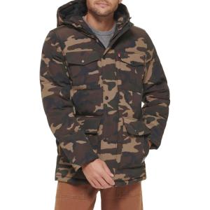 imageLevis Mens Arctic Cloth Quilted Lined Performance ParkaCamouflage