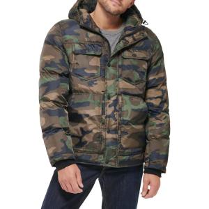 imageLevis Mens Performance Hooded Puffer Trucker Jacket Regular ampamp Big ampamp Tall SizesCamouflage