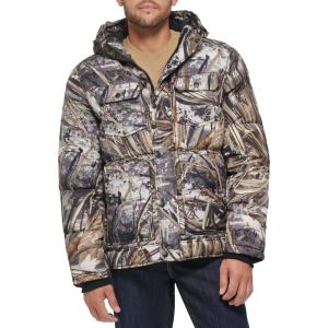 imageLevis Mens Performance Hooded Puffer Trucker Jacket Regular ampamp Big ampamp Tall SizesTruetree Print