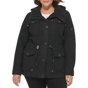 imageLevis Womens Lightweight Cotton Military Jacket Standard ampamp Plus SizesDark Black