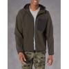 imageLevis Mens WaterResistant Soft Shell Active Hooded JacketOliveBlack