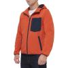 imageLevis Mens WaterResistant Soft Shell Active Hooded JacketOrangeNavy
