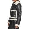 imageLevis Womens Breanna Faux Fur Puffer Jacket Standard ampamp Plus SizesBlack Faux Leather Sherpa Pocket
