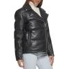 imageLevis Womens Breanna Faux Fur Puffer Jacket Standard ampamp Plus SizesBlack Puffer Moto