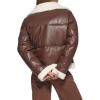 imageLevis Womens Breanna Faux Fur Puffer Jacket Standard ampamp Plus SizesBrown Faux Leather Sherpa Pocket