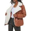 imageLevis Womens Breanna Faux Fur Puffer Jacket Standard ampamp Plus SizesCamel Faux Fur Trimmed Moto