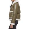 imageLevis Womens Breanna Faux Fur Puffer Jacket Standard ampamp Plus SizesOlive Faux Leather Sherpa Pocket