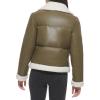 imageLevis Womens Breanna Faux Fur Puffer Jacket Standard ampamp Plus SizesOlive Faux Leather Sherpa Pocket
