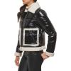 imageLevis Womens Breanna Faux Fur Puffer Jacket Standard ampamp Plus SizesPearlized Black Sherpa Pocket
