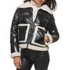 imageLevis Womens Breanna Faux Fur Puffer Jacket Standard ampamp Plus SizesPearlized Black Sherpa Pocket