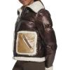 imageLevis Womens Breanna Faux Fur Puffer Jacket Standard ampamp Plus SizesPearlized Brown Sherpa Pocket